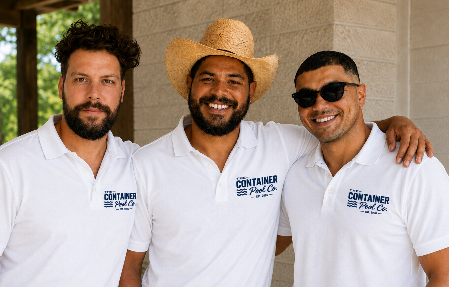 Container Pools Texas crew on an install day